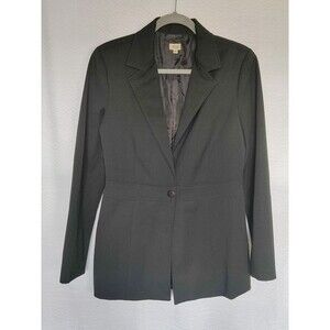 Sleek CACHE Black Blazer! Size‎ 10 Jacket Women's Fitted Stretch Career